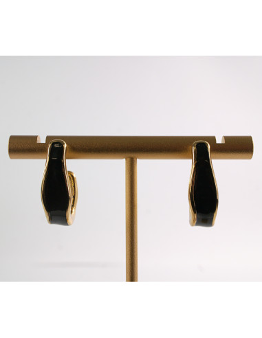 Kolczyki CZARNE ZAWIJASY LOLITA AKCESORIA STAL...