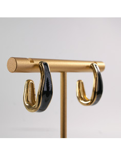 Kolczyki CZARNE ZAWIJASY LOLITA AKCESORIA STAL CHIRURGICZNA 2