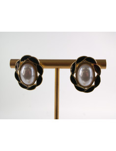 Kolczyki CZARNY  WIANKI Z PERŁĄ LOLITA AKCESORIA STAL... 2