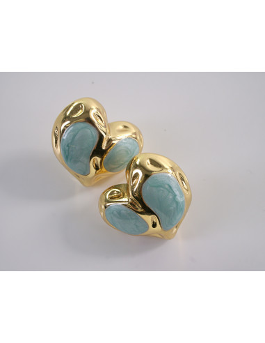 Kolczyki TURKUSOWE SERCE SERCA LOLITA AKCESORIA...