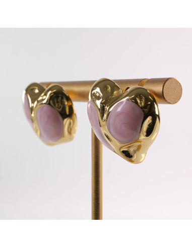 Kolczyki RÓŻOWE SERCE SERCA LOLITA AKCESORIA...