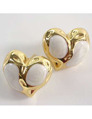 Kolczyki BIAŁE SERCE SERCA LOLITA AKCESORIA...