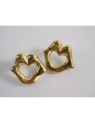 Kolczyki ZŁOTE USTA  LOLITA AKCESORIA STAL...