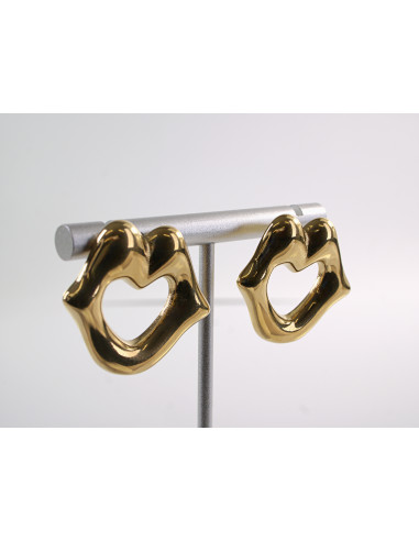 Kolczyki ZŁOTE USTA  LOLITA AKCESORIA STAL...