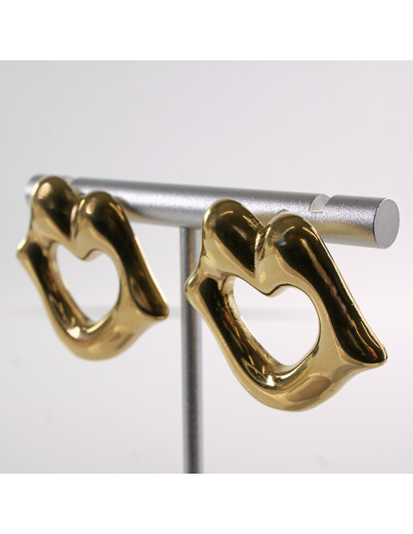 Kolczyki ZŁOTE USTA  LOLITA AKCESORIA STAL CHIRURGICZNA