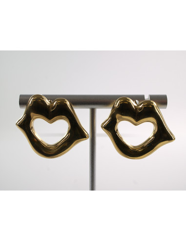 Kolczyki ZŁOTE USTA  LOLITA AKCESORIA STAL...