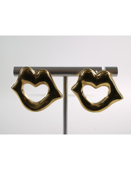 Kolczyki ZŁOTE USTA  LOLITA AKCESORIA STAL CHIRURGICZNA