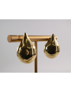 Kolczyki ZŁOTE KROPLE  LOLITA AKCESORIA STAL CHIRURGICZNA