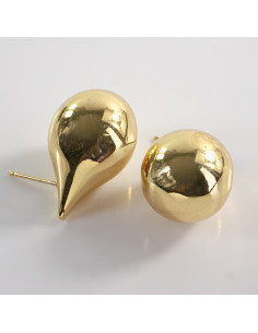 Kolczyki ZŁOTE KROPLE  LOLITA AKCESORIA STAL CHIRURGICZNA 2