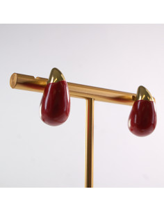 Kolczyki CZERWONE  KROPLE  LOLITA AKCESORIA STAL... 2