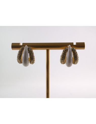 Kolczyki BIAŁY ECRU ZAWIJASY LOLITA AKCESORIA...