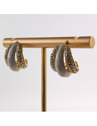 Kolczyki BIAŁY ECRU ZAWIJASY LOLITA AKCESORIA...