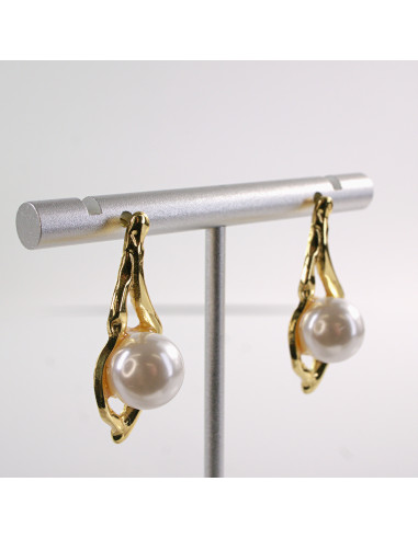 Kolczyki ŁEZKI Z PERŁĄ  LOLITA AKCESORIA STAL...