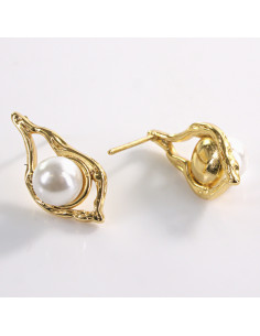 Kolczyki MAŁE ŁEZKI Z PERŁĄ LOLITA AKCESORIA STAL... 2