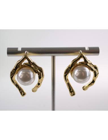 Kolczyki Złote ZAWIJASY Z PERŁĄ  LOLITA...