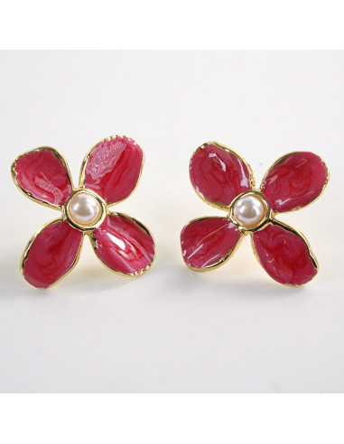 Kolczyki KWIATKI KWIATY CZERWONE LOLITA...