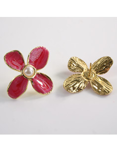 Kolczyki KWIATKI KWIATY CZERWONE LOLITA AKCESORIA STAL... 2