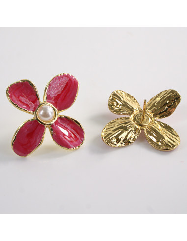 Kolczyki KWIATKI KWIATY CZERWONE LOLITA...