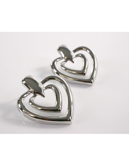 Kolczyki SREBRNE SERCA SERDUSZKA  LOLITA AKCESORIA STAL CHIRURGICZNA