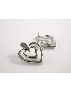 Kolczyki SREBRNE SERCA SERDUSZKA  LOLITA AKCESORIA STAL... 2