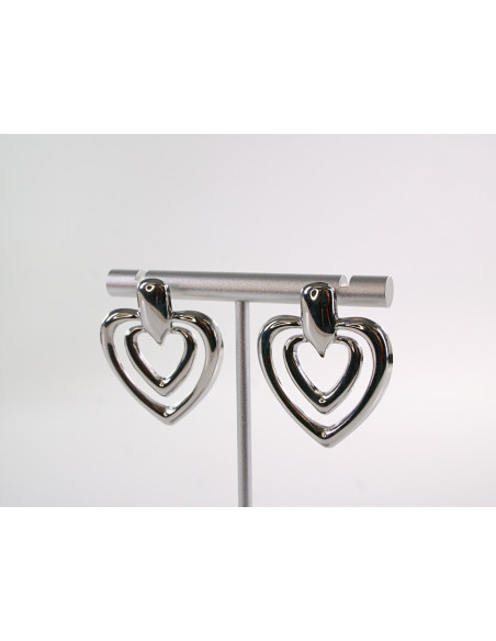 Kolczyki SREBRNE SERCA SERDUSZKA  LOLITA AKCESORIA STAL CHIRURGICZNA