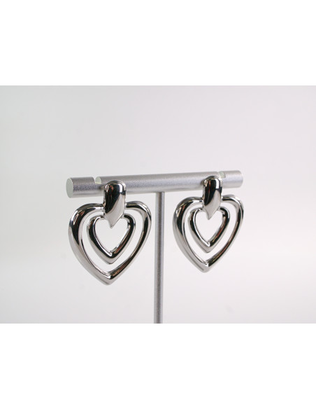 Kolczyki SREBRNE SERCA SERDUSZKA  LOLITA AKCESORIA STAL CHIRURGICZNA