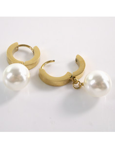 Kolczyki ZŁOTE "KAJDANKI " z perełką  LOLITA AKCESORIA... 2