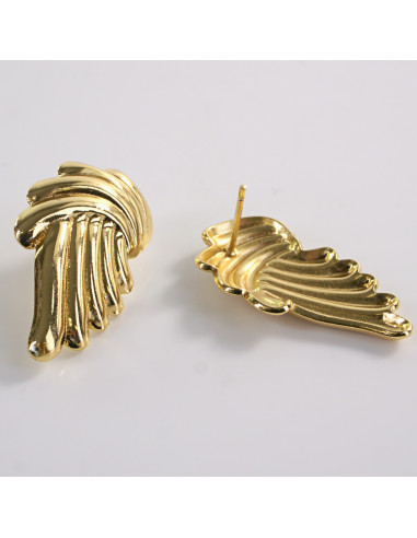 Kolczyki ZŁOTE ASYMETRYCZNE WACHLARZE LOLITA...