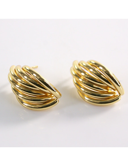 Kolczyki ZŁOTE MUSZELKI  LOLITA AKCESORIA STAL CHIRURGICZNA