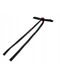 Spinka do włosów CZARNA KOKARDKA DŁUGA Z RÓŻĄ AKCESORIA...