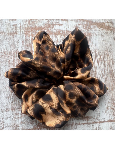 GUMKA DUŻA SCRUNCHIE W PANTERKĘ MEGA XXXL  ŚR....