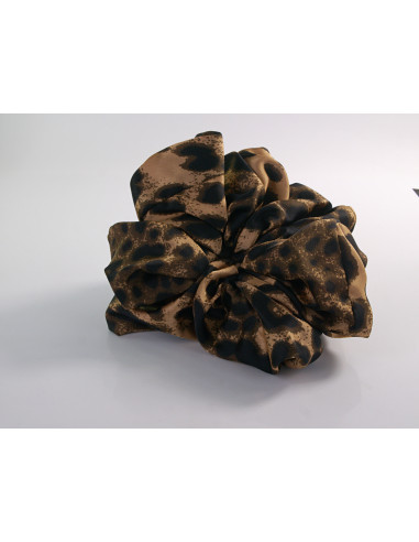 GUMKA DUŻA SCRUNCHIE W PANTERKĘ MEGA XXXL  ŚR....