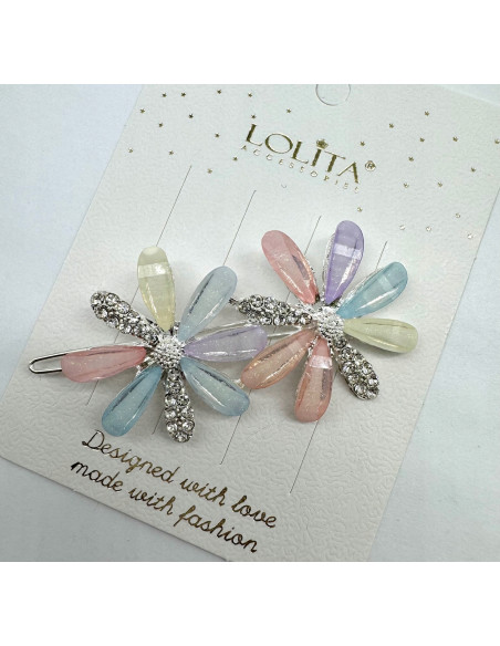 Spinka do włosów KWIAT KOLOROWE KWIATKI KWIATY AKCESORIA LOLITA