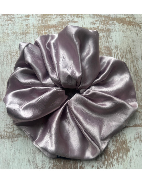 GUMKA DUŻA SCRUNCHIE SATYNOWA  XXXL SATYNA ŚR. 22 CM BRUDNY RÓŻ