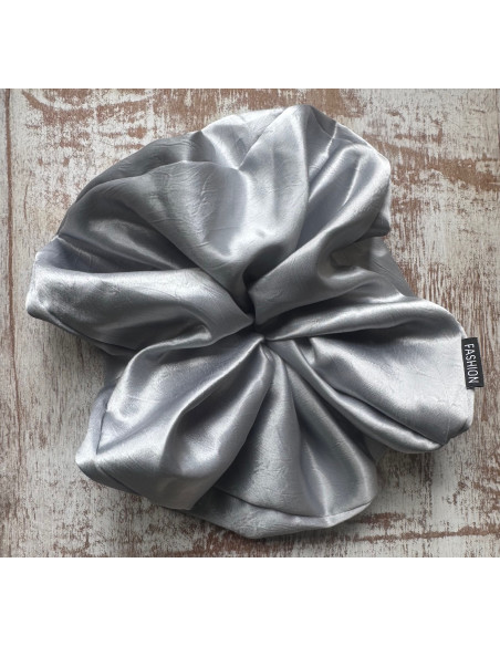 GUMKA DUŻA SCRUNCHIE SATYNOWA  XXXL SATYNA ŚR. 22 CM NIEBIESKI