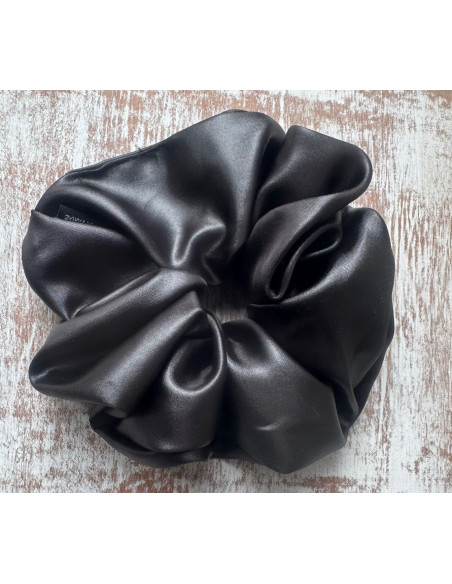 GUMKA DUŻA SCRUNCHIE MEGA XXXL  ŚR. 18 CM CZARNA WIECZOROWA