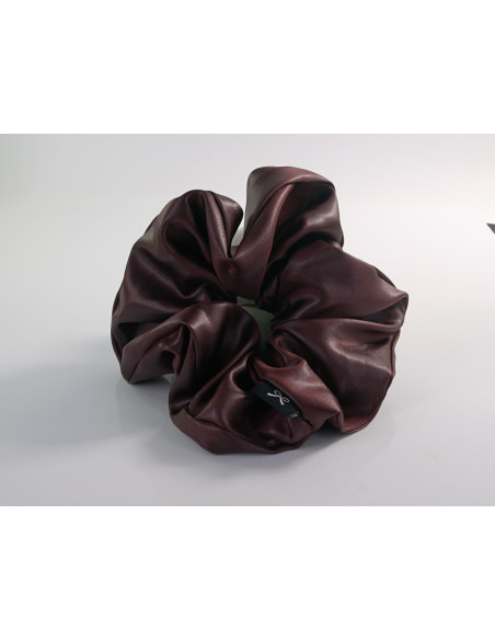 GUMKA DUŻA SCRUNCHIE MEGA XXXL  ŚR. 18 CM BORDO OBERŻYNA  WIECZOROWA
