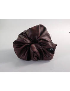 GUMKA DUŻA SCRUNCHIE MEGA XXXL  ŚR. 18 CM BORDO OBERŻYNA... 2