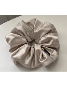 GUMKA DUŻA SCRUNCHIE MEGA XXXL  ŚR. 18 CM JASNY BEŻ... 2