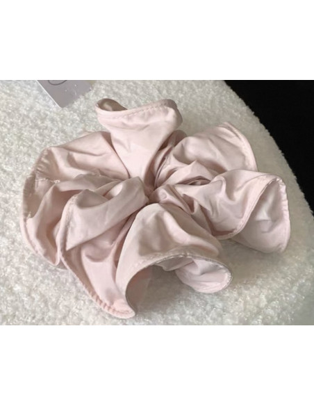GUMKA DUŻA SCRUNCHIE DELIKATNA TAFTA  XXXL ŚR. 18 CM PUDROWY RÓŻ