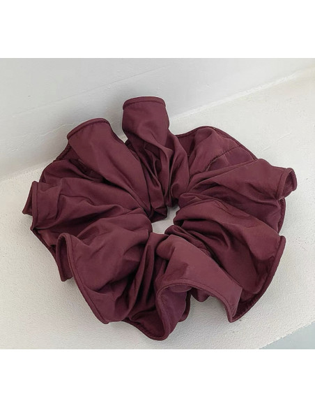 GUMKA DUŻA SCRUNCHIE DELIKATNA TAFTA  XXXL ŚR. 18 CM BORDOWY