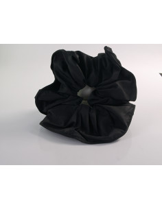 GUMKA DUŻA SCRUNCHIE DELIKATNA TAFTA  XXXL ŚR. 18 CM CZARNY 2