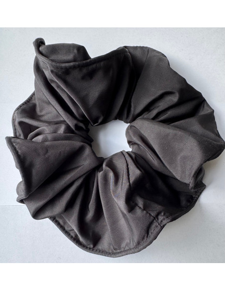 GUMKA DUŻA SCRUNCHIE DELIKATNA TAFTA  XXXL ŚR. 18 CM CZARNY