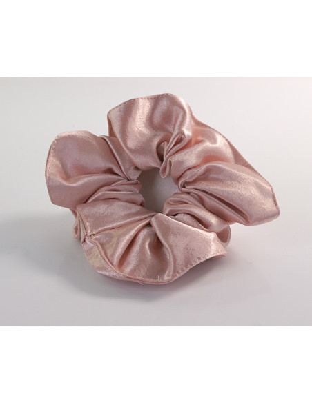 GUMKA DUŻA SCRUNCHIE   XL SATYNA ŚR. 14 CM PUDROWY RÓŻ
