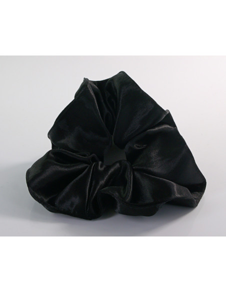 GUMKA DUŻA SCRUNCHIE  XL SATYNA ŚR. 14 CM CZARNY
