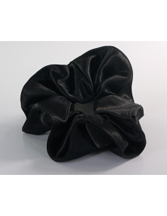 GUMKA DUŻA SCRUNCHIE  XL SATYNA ŚR. 14 CM CZARNY 2