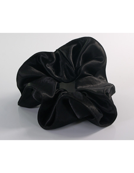 GUMKA DUŻA SCRUNCHIE  XL SATYNA ŚR. 14 CM CZARNY
