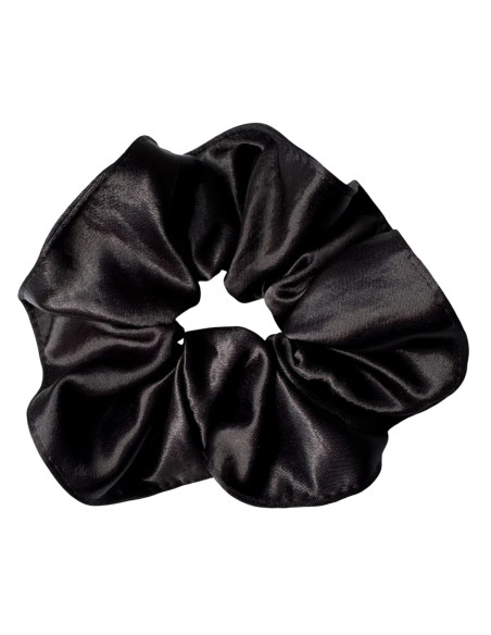 GUMKA DUŻA SCRUNCHIE  XL SATYNA ŚR. 14 CM CZARNY