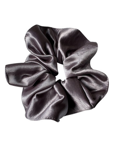 GUMKA DUŻA SCRUNCHIE XL SATYNA ŚR. 14 CM SZARY...