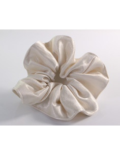 GUMKA DUŻA SCRUNCHIE XL SATYNA ŚR. 14 CM KREMOWY ECRU 2